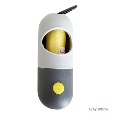 Glow Walk Poop Bag Dispenser with LED Light – Clips to Any Leash
