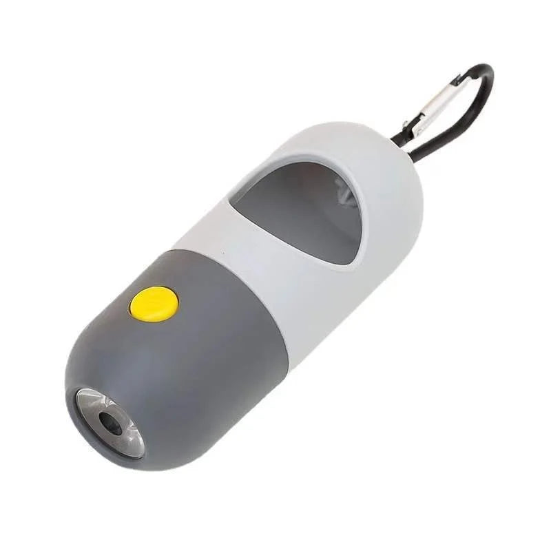 Glow Walk Poop Bag Dispenser with LED Light – Clips to Any Leash